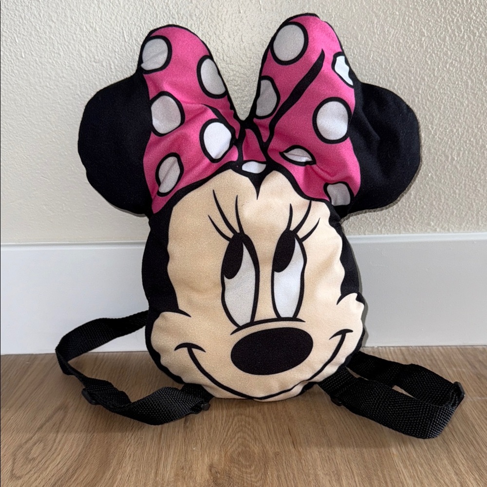 Disney’s Minnie mouse plush backpack adjustable straps Disney Trip